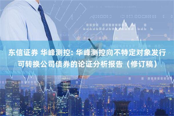 东信证券 华峰测控: 华峰测控向不特定对象发行可转换公司债券的论证分析报告（修订稿）