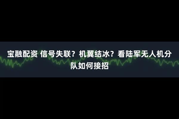 宝融配资 信号失联？机翼结冰？看陆军无人机分队如何接招