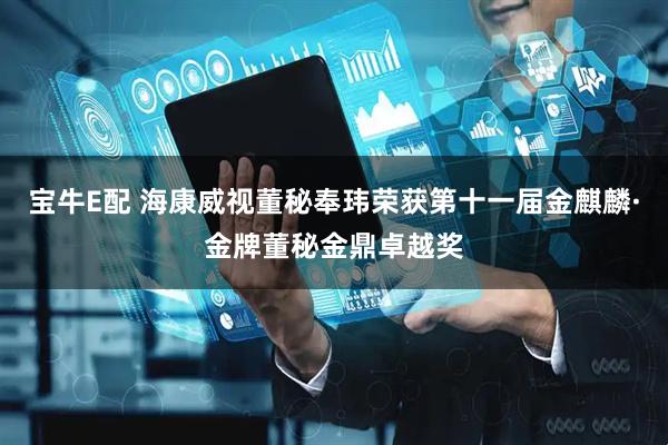 宝牛E配 海康威视董秘奉玮荣获第十一届金麒麟·金牌董秘金鼎卓越奖