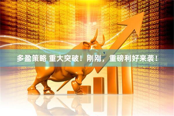 多盈策略 重大突破！刚刚，重磅利好来袭！